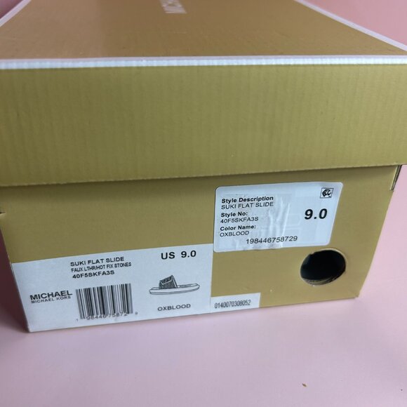 MICHEAL KOR SUKI SUEDE CRYSTAL SLIDE (9) - Picture 12 of 14